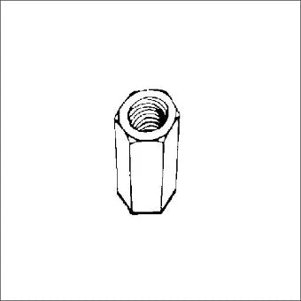 NIEDAX 58103 Verlengde moer 30.9 mm
