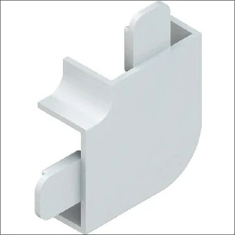 NIEDAX 621233 Verticaal hoekstuk Leitungskanal 18 mm