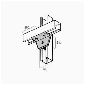 NIEDAX 80216 Verbindungselement fuer Traeger-/Profilschiene