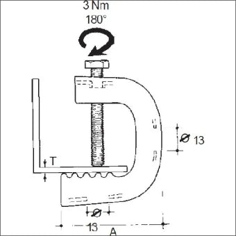 NIEDAX 81622 Balkklem C-model