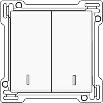 NIKO 101-61507 Bedienelement / Zentralplatte Schalterprogramm 45 mm