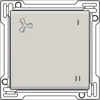 NIKO 102-61106 Bedienelement / Zentralplatte Schalterprogramm 45 mm