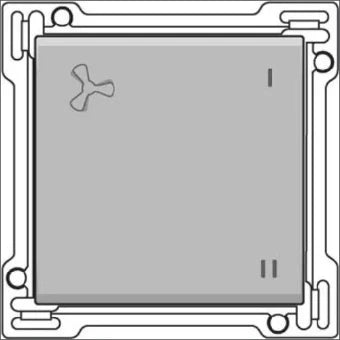 NIKO 121-61106 Bedienelement / Zentralplatte Schalterprogramm 45 mm