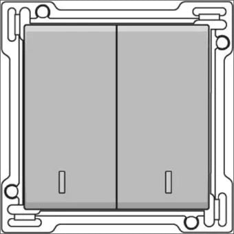 NIKO 121-61507 Bedienelement / Zentralplatte Schalterprogramm 45 mm