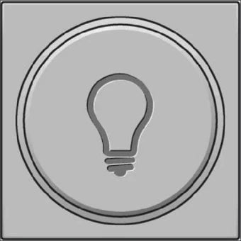 NIKO 121-64008 Bedienelement / Zentralplatte Schalterprogramm 45 mm