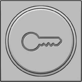 NIKO 121-64009 Bedienelement / Zentralplatte Schalterprogramm 45 mm