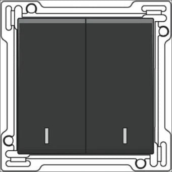 NIKO 122-61507 Bedienelement / Zentralplatte Schalterprogramm 45 mm