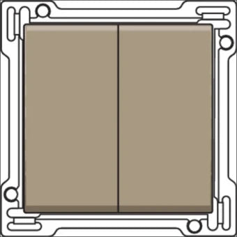 NIKO 123-61505 Bedienelement / Zentralplatte Schalterprogramm 45 mm