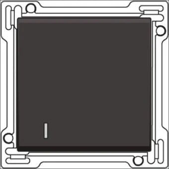 NIKO 124-60005 Bedienelement / Zentralplatte Schalterprogramm 45 mm