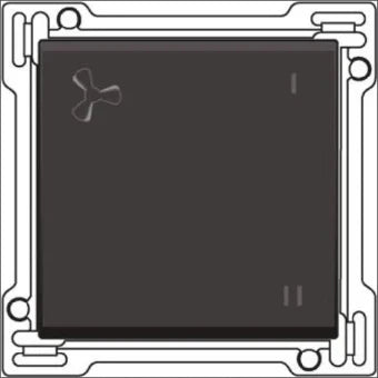 NIKO 124-61106 Bedienelement / Zentralplatte Schalterprogramm 45 mm