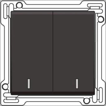 NIKO 124-61507 Bedienelement / Zentralplatte Schalterprogramm 45 mm