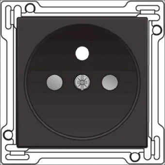 NIKO 124-66601 Bedienelement / Zentralplatte Schalterprogramm 45 mm