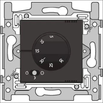 NIKO 124-88001 Ruimtethermostaat (huishoudelijk, niet industrieel) 85 mm