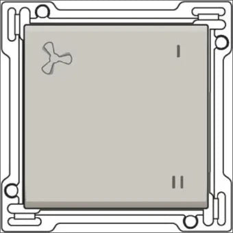 NIKO 157-61106 Bedienelement / Zentralplatte Schalterprogramm 45 mm