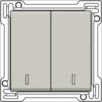 NIKO 157-61507 Bedienelement / Zentralplatte Schalterprogramm 45 mm