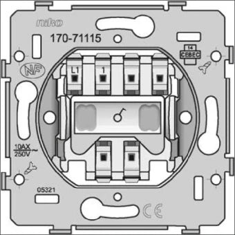 NIKO 170-71115 Installationsschalter