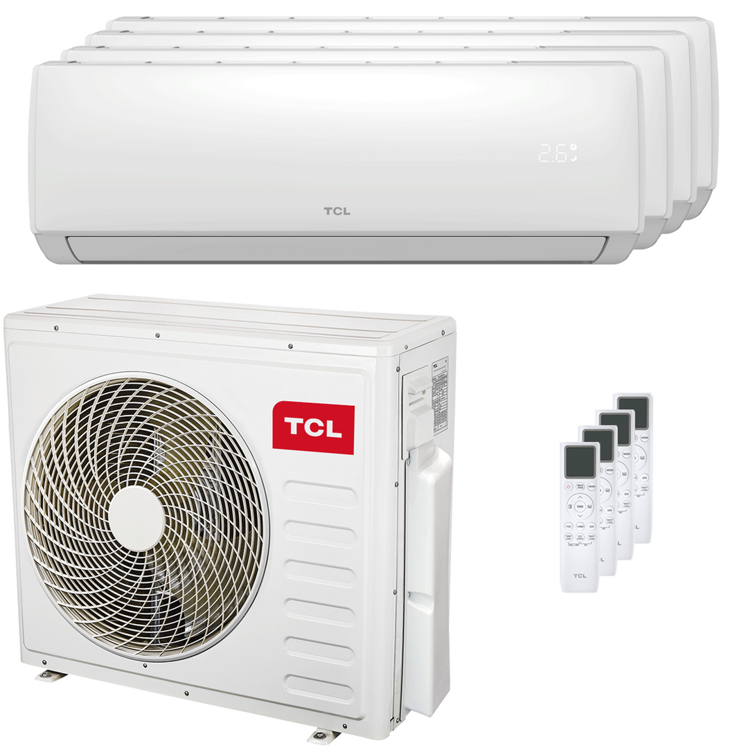 TCL Elite F2 9000+9000+12000+12000 BTU – Multisplit-Klimagerät (4 Innengeräte), 9,8/10 kW, R32, A++/A+, WLAN