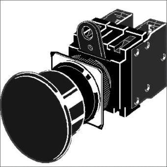 OMRON A22E7002R Noodstop compleet