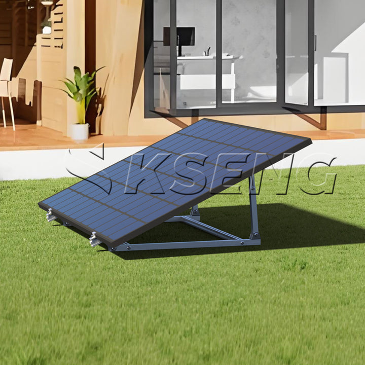 KSENG Verstellbare Solar-Universal-Montagehalterung (Schwarz Eloxiert)