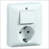 JUNG AS5576EUWW Schakelaar/Steckdose combinatie