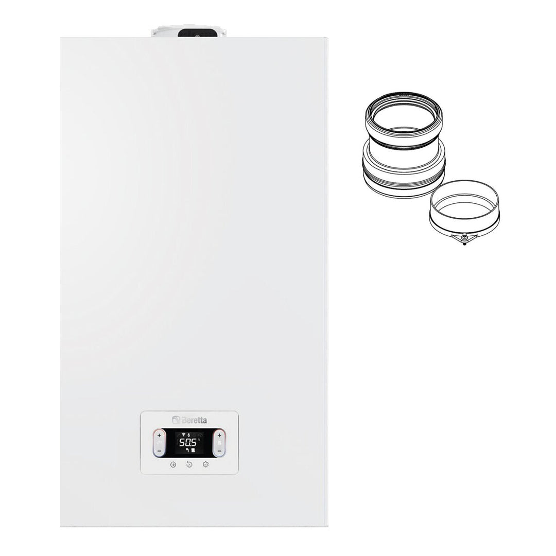 Beretta CIAO X 30C – Gas-Brennwertkessel, 24 kW, Erdgas/Flüssiggas, inkl. Abgasset getrennt