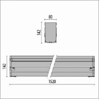 PIL 305334 Bodeminbouwarmatuur 1525 mm