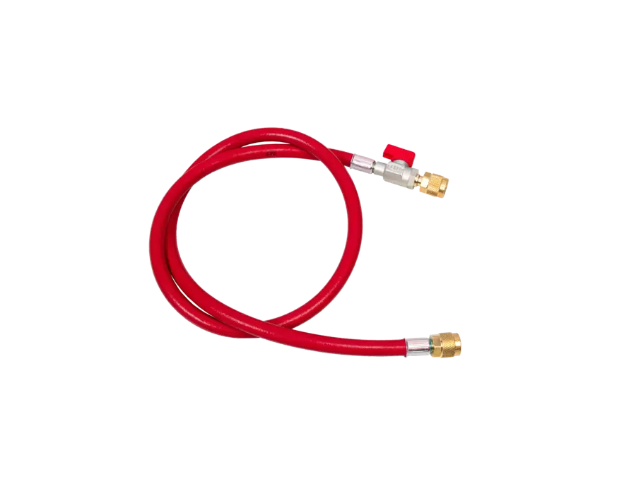 Refco Füllschlauch CA-CL-72-R 180 cm mit Absperrventil, rot