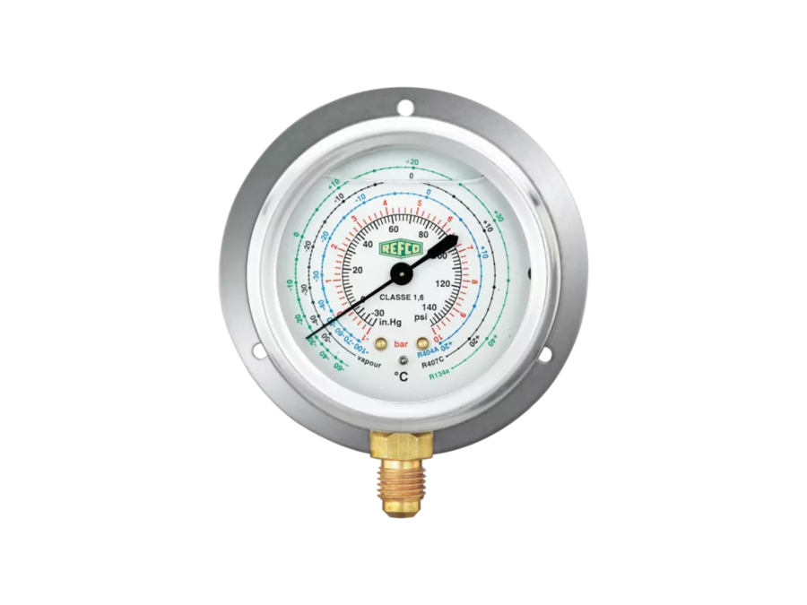 Refco Einbaumanometer MR-206-DS-R134A, flüssigkeitsgefüllt, Niederdruck