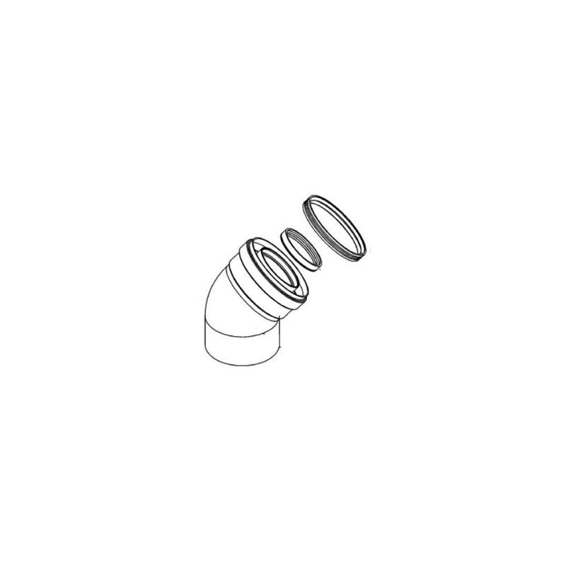 Solarics Baxi 140040177 – 45º-Kurve 60/100