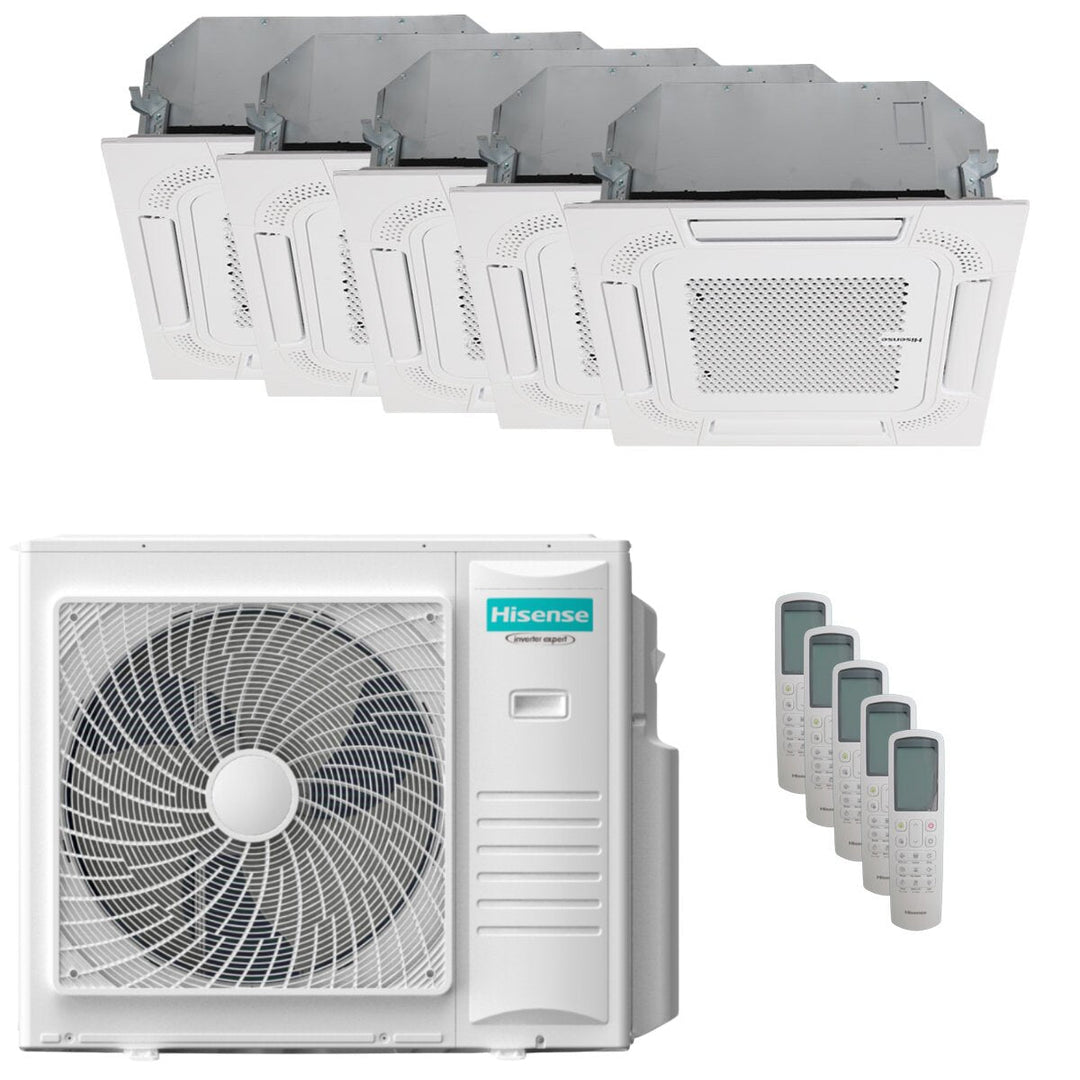 Hisense Kassettengerät ACT 9000+9000+9000+9000+9000 BTU – Multisplit-Klimagerät (5x), R32, A++/A+