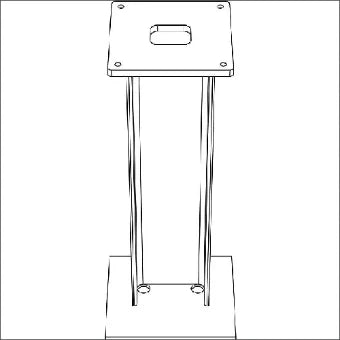 SIEDLE 200041025-00 Standvoet fuer brievenbusbehuizing 500 mm