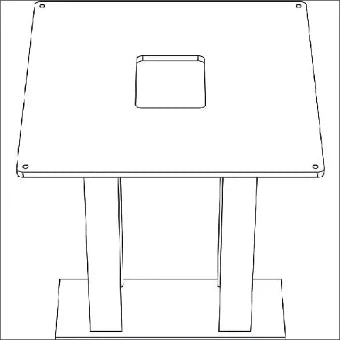 SIEDLE 200041026-00 Standvoet fuer brievenbusbehuizing 500 mm