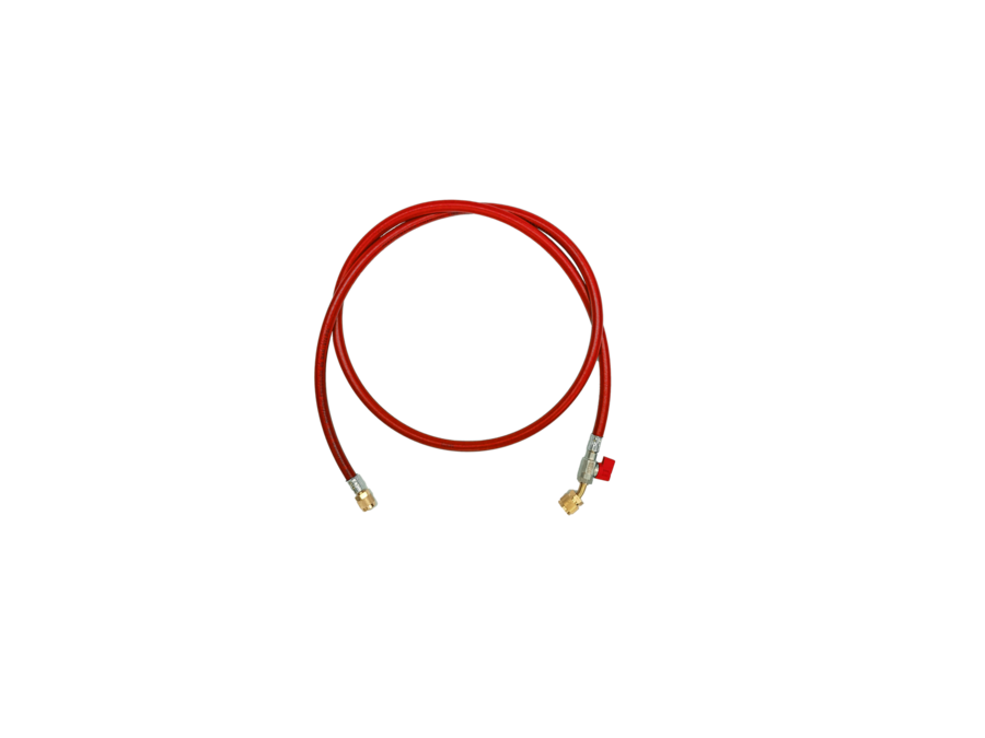 Refco Füllschlauch CA-CL-60-R-45 150 cm mit Absperrventil, rot