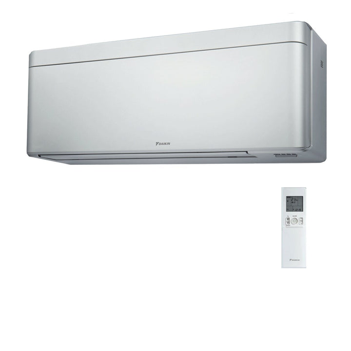 Daikin Stylish Silver 7000+7000 BTU – Multisplit-Klimagerät (2 Innengeräte), 4/4,2 kW, R32, A+++/A++, WLAN