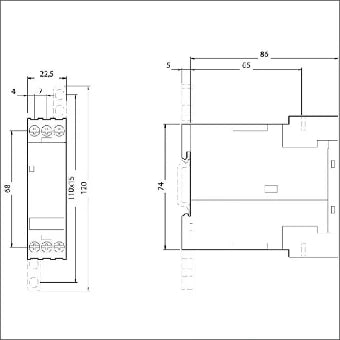 SIEMENS 3UG45121AR20 Fasebewakingsrelais 22.5 mm