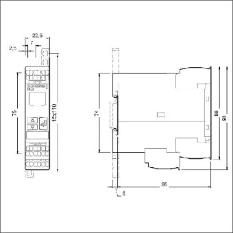 SIEMENS 3UG46312AA30 Spanningsmeetrelais 22.5 mm