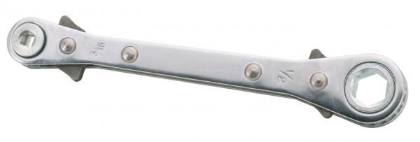 Teddington 123-L Ratschenschlüssel gerade, Sechskant 9/16" × 1/2", Vierkant 1/4" × 3/16"
