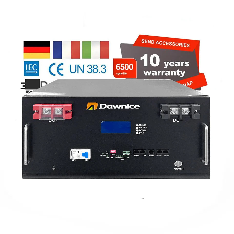 48V 51.2V Rack Mounted Energy Storage Battery HZEB-HCT-10 - Art. 36428