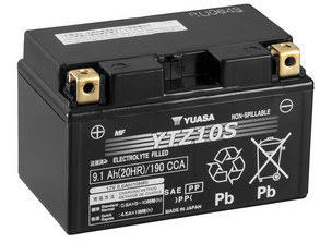 Yuasa High Performance Motorradbatterie YTZ10S-WC / YTZ10S 12V 8,6Ah (9,1Ah) (AGM Wartungsfrei)