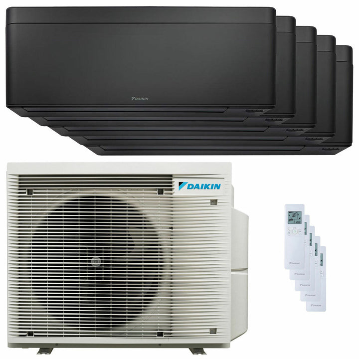 Daikin Stylish Total Black 9000+9000+9000+9000+9000 BTU – Multisplit-Klimagerät (5 Innengeräte), 9/10 kW, R32, A++/A+, WLAN