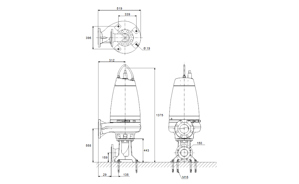 GRUNDFOS Tauchmotorpumpe SE1.100.100.75.4.51D.B Nr. 96047671
