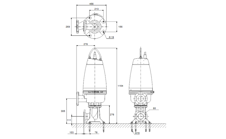 GRUNDFOS Tauchmotorpumpe SEV.80.80.40.4.51D Nr. 96047797