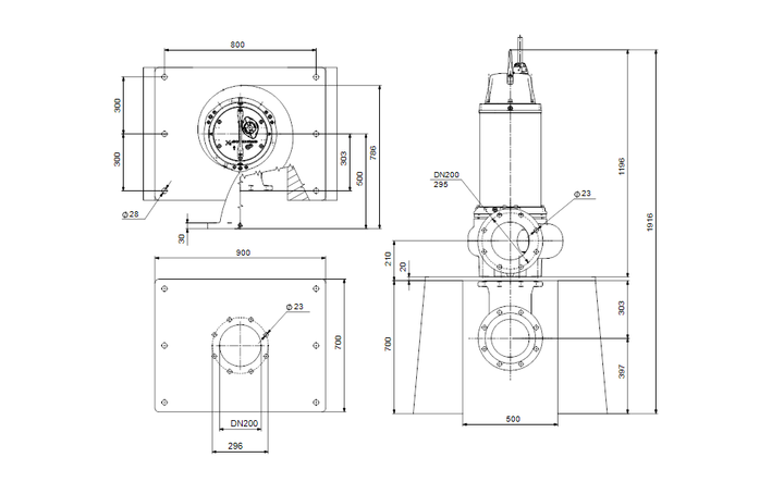 GRUNDFOS Tauchmotorpumpe SE1.110.200.220.4.52M.N.51D.A Nr. 99776634