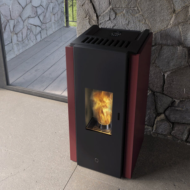 EK63 ZONE80 - gruppo Edilkamin – Pelletofen, 7,6 kW, Bordeaux