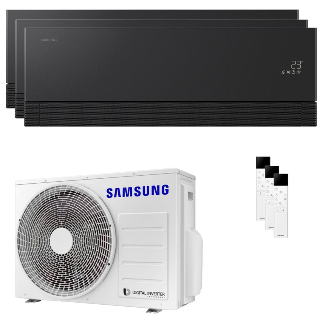 Samsung WindFree Première Plus 7000+9000+9000 BTU – Multisplit-Klimagerät (3 Innengeräte), 5,2/6 kW, R32, A++/A+, WLAN, Anthrazit (Soapstone Charcoal)