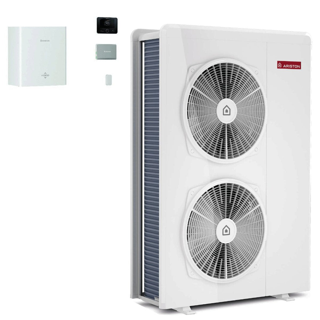 Ariston Nimbus M Hybrid Universal Net – Luft-Wasser-Wärmepumpe, 15 kW, R32, A++, Drehstrom, WLAN