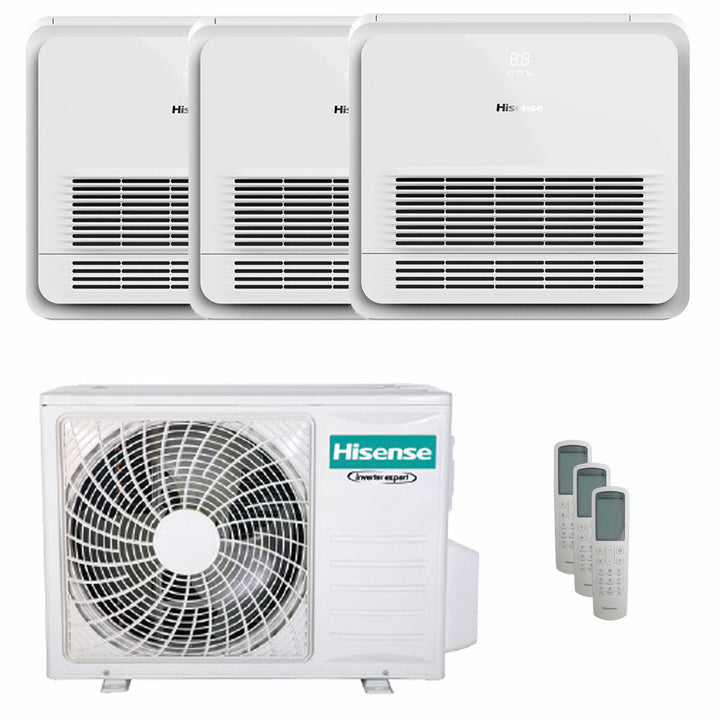 Hisense Standgerät AKT 9000+9000+12000 BTU – Multisplit-Klimagerät (3x), 7/8 kW, R32, A++/A++