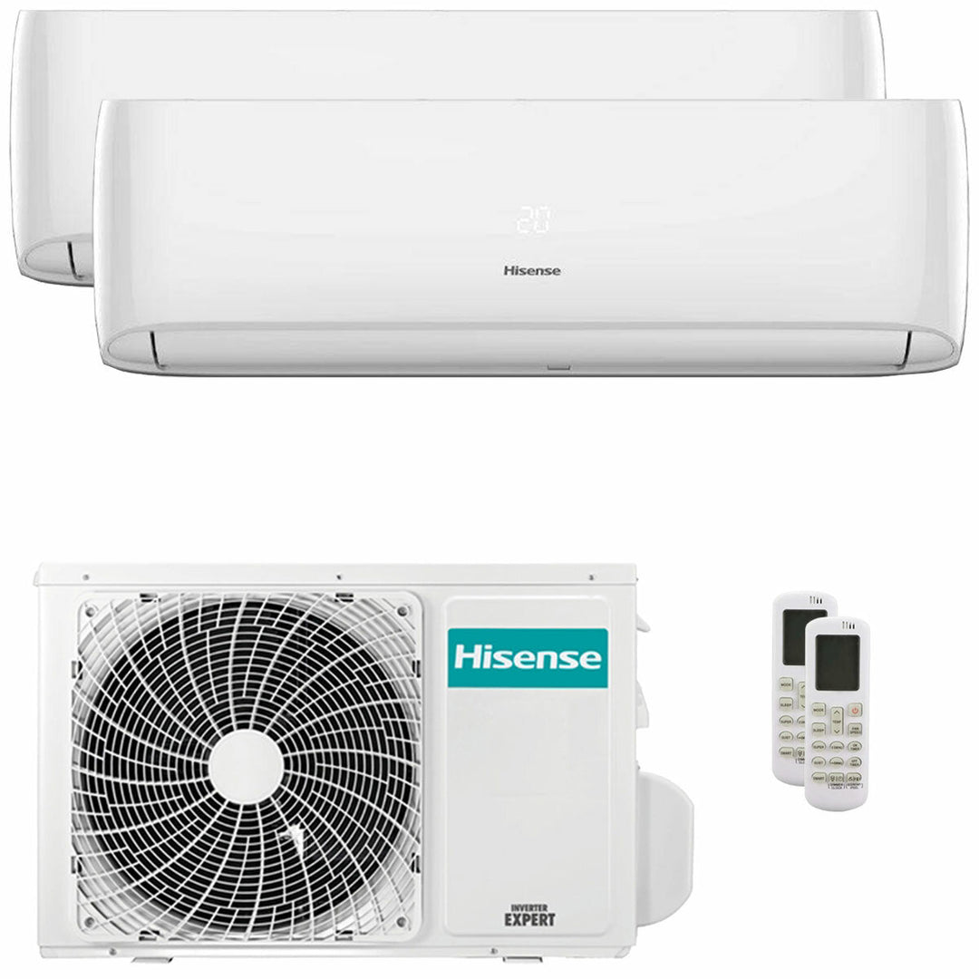 Hisense Hi-Comfort 2025 12000+12000 BTU – Multisplit-Klimagerät (2 Innengeräte), 5/5,5 kW, R32, A++/A++, WLAN
