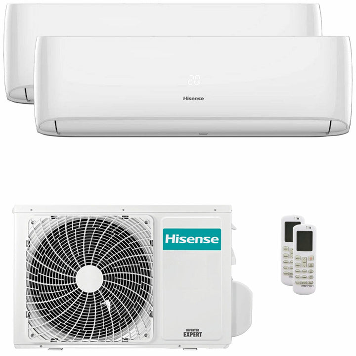 Hisense Hi-Comfort 2025 12000+12000 BTU – Multisplit-Klimagerät (2 Innengeräte), 5/5,5 kW, R32, A++/A++, WLAN