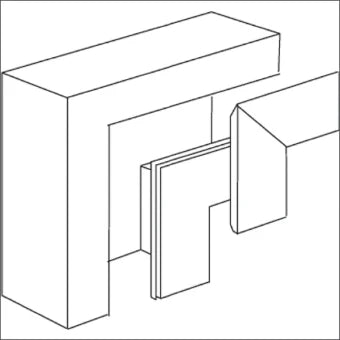 STAGO INS5553503 Verticaal hoekstuk wandgoot 65 mm